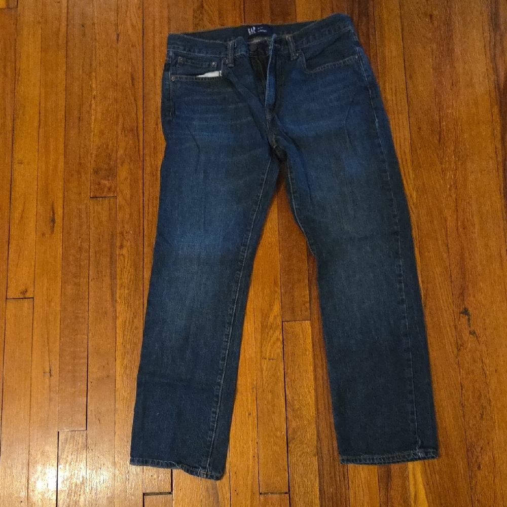 GAP Men's Dark Blue Straight Jeans